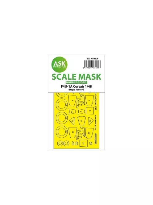 Art Scale - F4U-1A Corsair double-sided fit and self adhesive express mask for Magic Factory