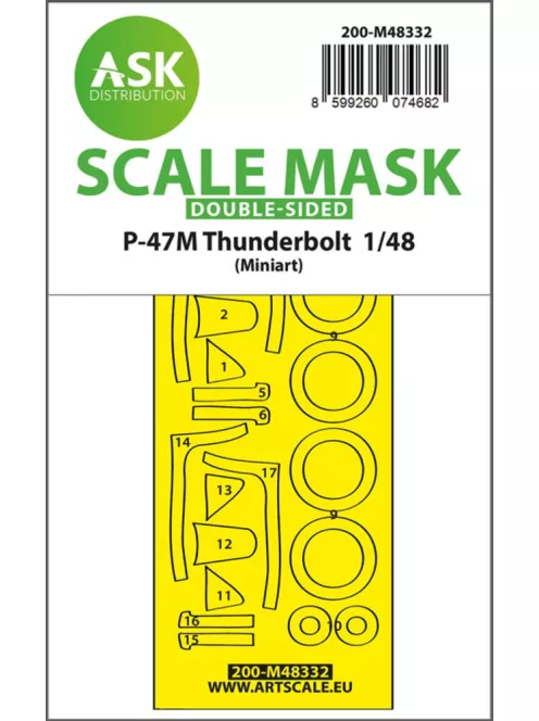 Art Scale - P-47M Thunderbolt  double-sided express fit mask for Miniart 
