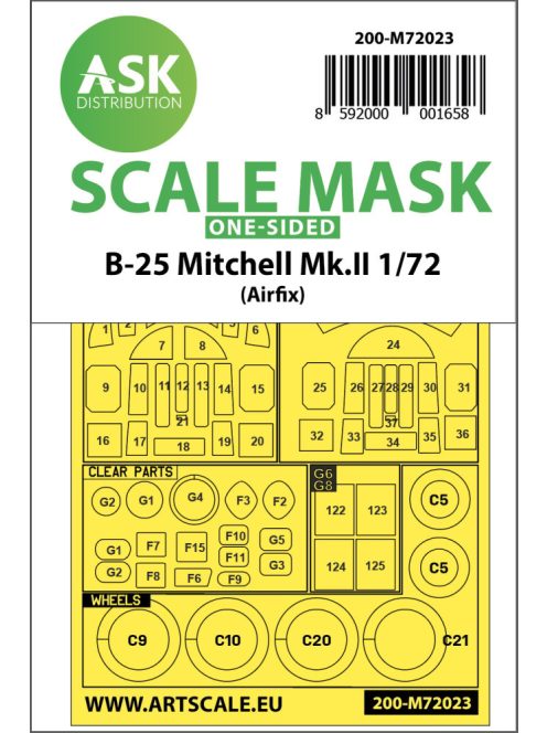 Art Scale - 1/72 B-25 Mitchell Mk.II one-sided for Airfix