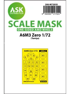   Art Scale - 1/72 A6M3 Zero one-sided painting mask for Tamiya