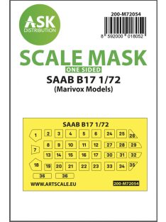   Art Scale - 1/72 SAAB B17 one-sided painting express mask for Marivox