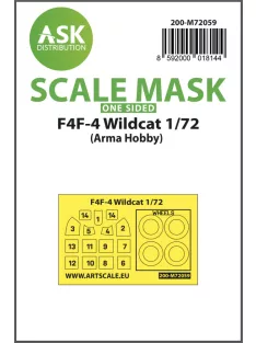   Art Scale - 1/72 F4F-4 Wildcat one-sided painting express mask for Arma Hobby