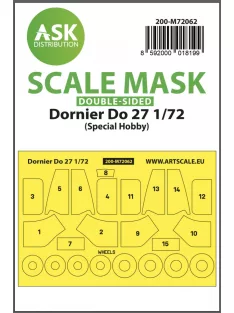   Art Scale - 1/72 Dornier Do 27 double-sided pre-cuttet mask for Art Scale Kit / Special Hobby