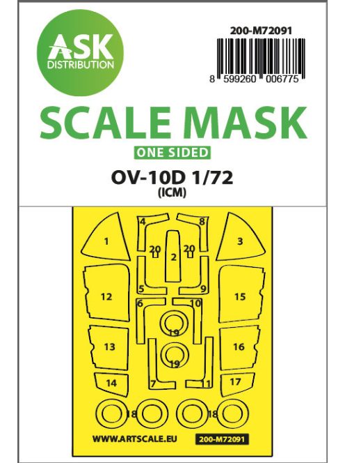 Art Scale - 1/72 OV-10D Bronco one-sided express fit mask for ICM