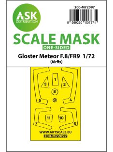   Art Scale - 1/72 Gloster Meteor F.8/F9 one-sided fit express mask for Airfix