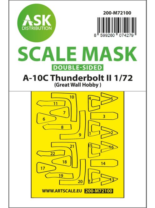 Art Scale - 1/72 A-10C Thunderbolt II double-sided fit express mask for GWH