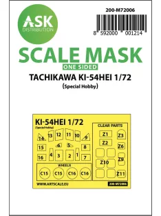   Art Scale - Tachikawa Ki-54HEI one-sided painting mask for Special Hobby