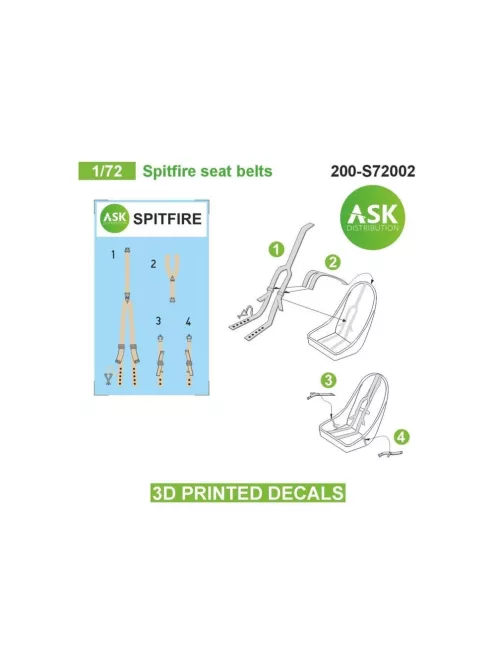 Art Scale - Spitfire seat belts - 3D printed decals by ASK