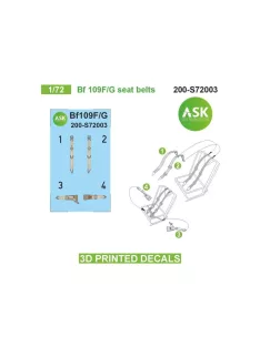 Art Scale - Bf 109F/G seat belts - 3D printed decals by ASK