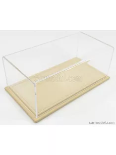  Atlantic - Vetrina Display Box Maranello Base In Pelle - Leather Base Beige - Lungh.Lenght Cm 23 X Largh.Width Cm 12 X Alt.Height Cm 8.5 (Altezza Interna 7.7 Cm ) Plastic Display