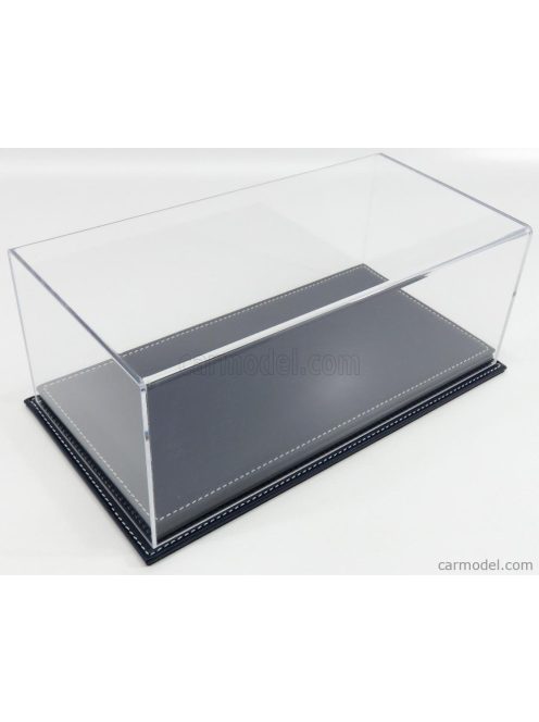 Atlantic - Vetrina Display Box Molhouse Base In Pelle - Leather Base Blue - Lungh.Lenght Cm 32.5 X Largh.Width Cm 16.5 X Alt.Height Cm 12.5 (Altezza Interna 10.6 Cm ) Plastic Display