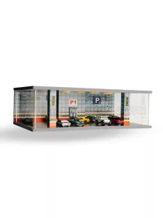   Atlantic - VETRINA DISPLAY BOX DIORAMA PARCHEGGIO PRIMO PIANO - PARKING P1 RED FLOOR - CARS NOT INCLUDED - Lungh.LENGHT cm 43.0 X Largh.WIDTH cm 25.0 X Alt.HEIGHT cm 14.0 VARIOUS