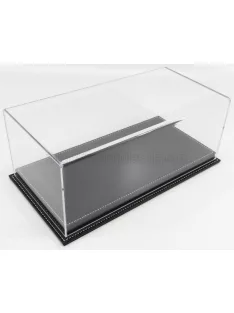   Atlantic - VETRINA DISPLAY BOX MOLHOUSE BASE IN PELLE NERA - LEATHER BASE BLACK - Lungh.LENGHT cm 32.5 X Largh.WIDTH cm 16.5 X Alt.HEIGHT cm 12.5 (altezza interna 10.6 cm ) PLASTIC DISPLAY