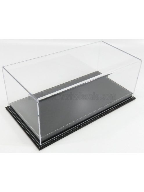Atlantic - VETRINA DISPLAY BOX MOLHOUSE BASE IN PELLE NERA - LEATHER BASE BLACK - Lungh.LENGHT cm 32.5 X Largh.WIDTH cm 16.5 X Alt.HEIGHT cm 12.5 (altezza interna 10.6 cm ) PLASTIC DISPLAY