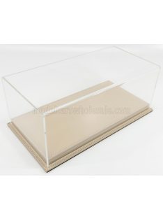   Atlantic - VETRINA DISPLAY BOX MOLHOUSE BASE IN PELLE - LEATHER BASE BEIGE - Lungh.LENGHT cm 32.5 X Largh.WIDTH cm 16.5 X Alt.HEIGHT cm 12.5 (altezza interna 10.6 cm ) PLASTIC DISPLAY