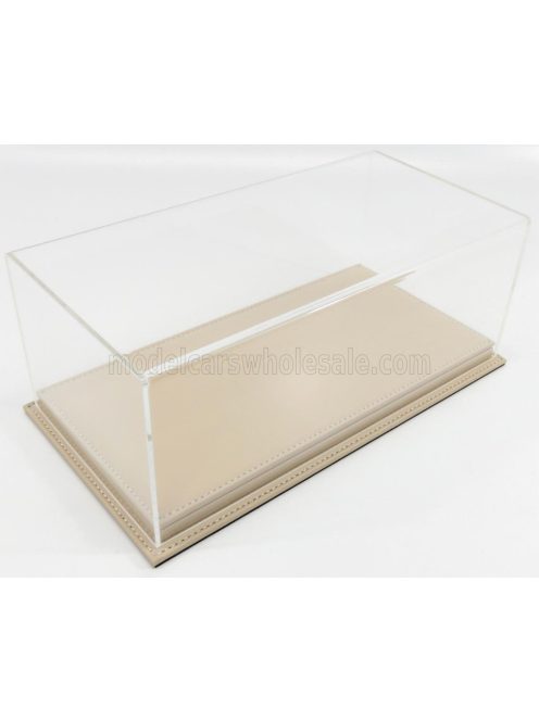 Atlantic - VETRINA DISPLAY BOX MOLHOUSE BASE IN PELLE - LEATHER BASE BEIGE - Lungh.LENGHT cm 32.5 X Largh.WIDTH cm 16.5 X Alt.HEIGHT cm 12.5 (altezza interna 10.6 cm ) PLASTIC DISPLAY