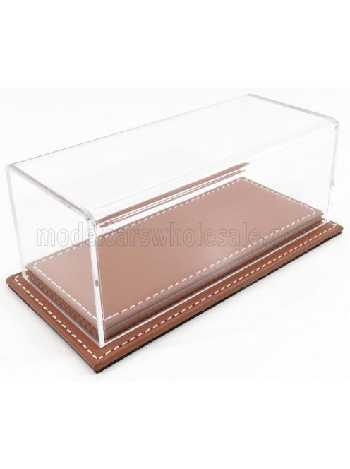 Atlantic - VETRINA DISPLAY BOX MOLHOUSE BASE IN PELLE MARRONE - LEATHER BASE BROWN - Lungh.LENGHT cm 17 X Largh.WIDTH cm 8 X Alt.HEIGHT cm 7 (altezza interna 6.2 cm ) PLASTIC DISPLAY