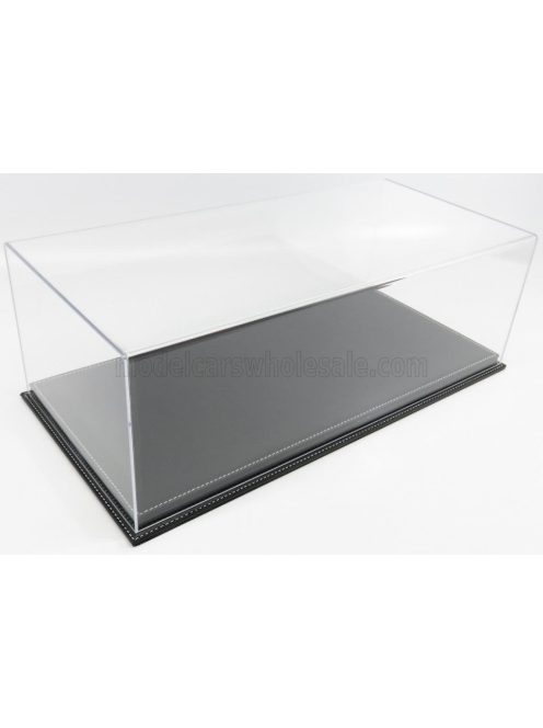 Atlantic - VETRINA DISPLAY BOX MOLHOUSE BASE IN PELLE NERA - LEATHER BASE BLACK - Lungh.LENGHT cm 51 X Largh.WIDTH cm 24 X Alt.HEIGHT cm 19 (altezza interna 15.3 cm ) PLASTIC DISPLAY