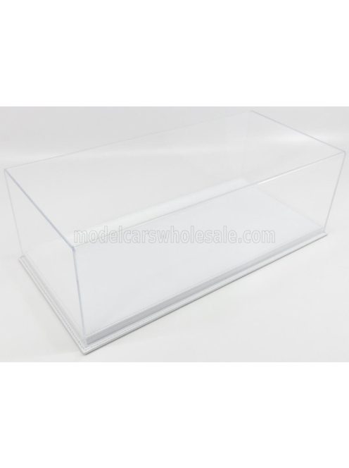 Atlantic - VETRINA DISPLAY BOX MOLHOUSE BASE IN PELLE BIANCA - LEATHER BASE WHITE - Lungh.LENGHT cm 51 X Largh.WIDTH cm 24 X Alt.HEIGHT cm 19 (altezza interna 15.3 cm ) PLASTIC DISPLAY