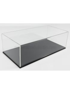   Atlantic - VETRINA DISPLAY BOX STUTTGART BASE EFFETTO FIBRA DI CARBONIO NERA - CARBON FIBER EFFECT BASE BLACK - Lungh.LENGHT cm 32.5 X Largh.WIDTH cm 16.5 X Alt.HEIGHT cm 10.0 (altezza interna cm 9.2) PLASTIC DISPLAY