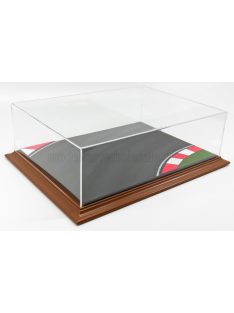   Atlantic - VETRINA DISPLAY BOX DIORAMA BASE PISTA - RACETRACK BASE - Lungh.LENGHT cm 42.5 X Largh.WIDTH cm 31.3 X Alt.HEIGHT cm 12.5 (altezza interna cm 11.3) PLASTIC DISPLAY