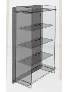   Atlantic - VETRINA DISPLAY BOX ESPOSITORE - FOR 4 CARS 1/18 Lungh.LENGHT cm 36.8 X Largh.WIDTH cm 12.5 X Alt.HEIGHT cm 57.4 (altezza utile tra i ripiani cm 12.0 inner height among shelves) PLASTIC DISPLAY