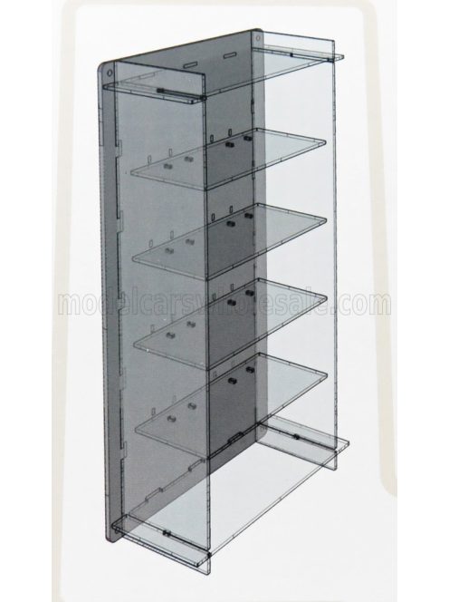 Atlantic - VETRINA DISPLAY BOX ESPOSITORE - FOR 5 CARS 1/18 Lungh.LENGHT cm 36.8 X Largh.WIDTH cm 12.5 X Alt.HEIGHT cm 70.0 (altezza utile tra i ripiani cm 12.0 inner height among shelves) PLASTIC DISPLAY