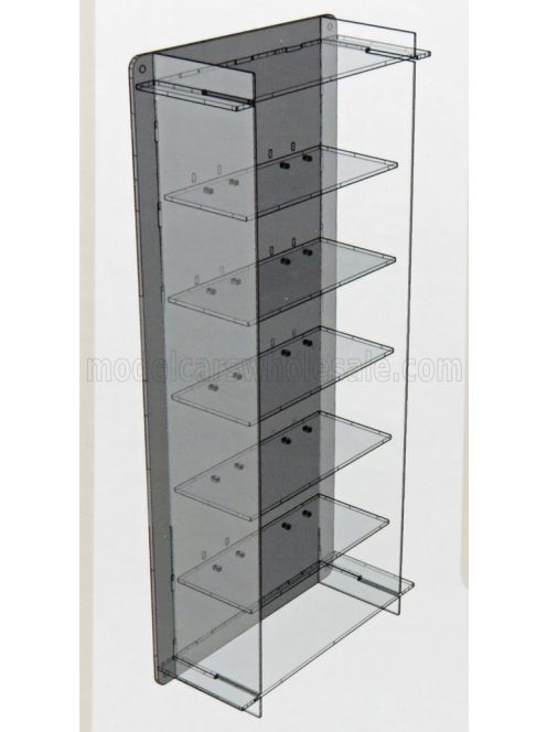 Atlantic - VETRINA DISPLAY BOX ESPOSITORE - FOR 6 CARS 1/18 Lungh.LENGHT cm 36.8 X Largh.WIDTH cm 12.5 X Alt.HEIGHT cm 82.5 (altezza utile tra i ripiani cm 12.0 inner height among shelves) PLASTIC DISPLAY