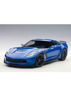   Autoart - 1:18 Chevrolet Corvette C7 Z06 (laguna blue tintcoat/ black rims) 2014 (composite model/full openings) – Autoart