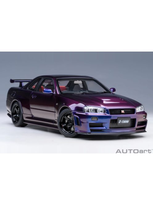 Autoart - 1:18 Nissan Skyline GT-R(R34) NISMO Z-Tune (midnight purple) 2005 (composite model/full openings, total 4 openings) – Autoart