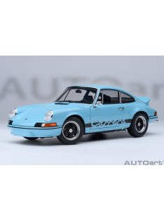   Autoart - 1:18 Porsche 911 Carrera 2.7 RS 1973 (Gulf blue/black stripes) (composite model/ 2 door openings, total 4 openings) - AUTOart