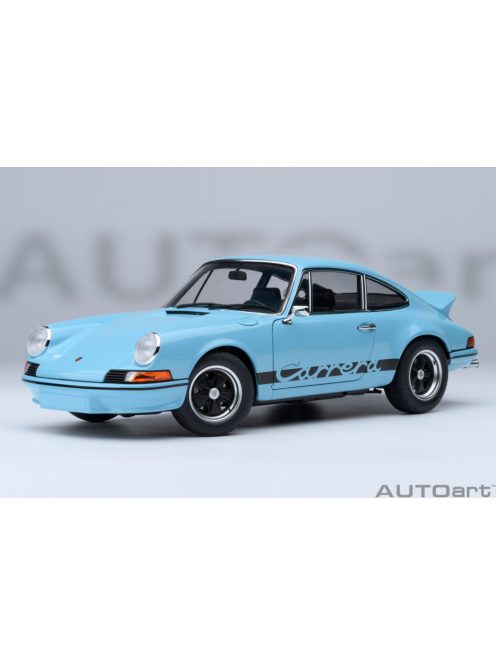 Autoart - 1:18 Porsche 911 Carrera 2.7 RS 1973 (Gulf blue/black stripes) (composite model/ 2 door openings, total 4 openings) - AUTOart