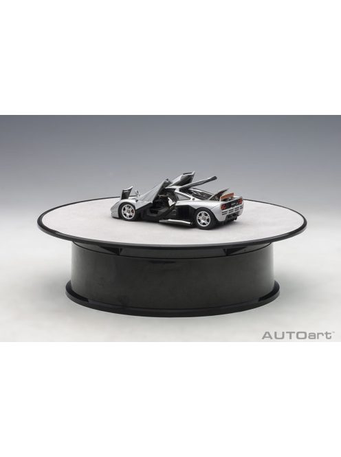Autoart - Rotating display stand (small / with silver surface), diameter 20 cm with transformer - Autoart
