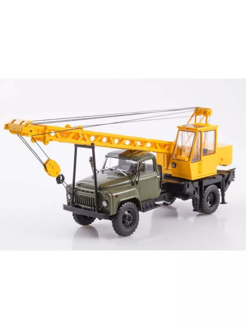 Avtoistoria - Crane truck KS-1562B (GAZ-53) khaki - yellow