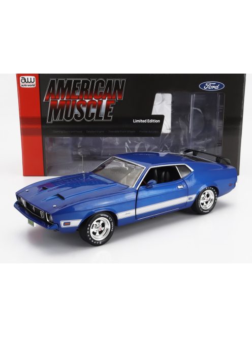 Autoworld - FORD USA MUSTANG RUSHER MACH-1 1973 BLUE MET