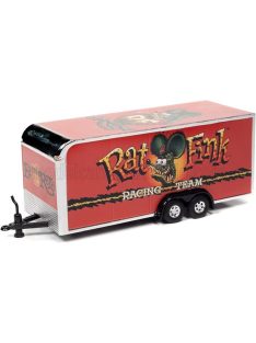   Autoworld - ACCESSORIES TRAILER CAR TRANSPORTER RAT FINK 2-ASSI 2000 RED