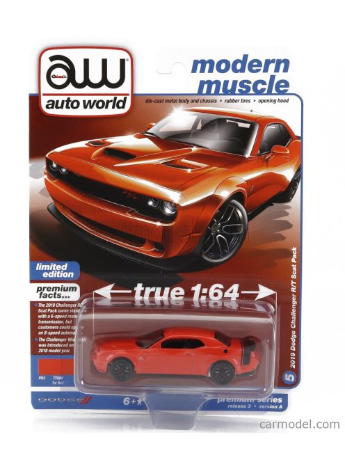 Autoworld - Dodge Charger R/T Coupe 2019 Orange