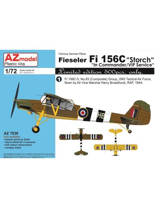 AZ Model - 1/72 Fi 156 Storch "In Commander/VIP Service"