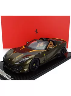   Bbr-Models - FERRARI 812 COMPETIZIONE A SPIDER 2022 - CON VETRINA - WITH SHOWCASE VERDE VOLTERRA - GREEN MET YELLOW
