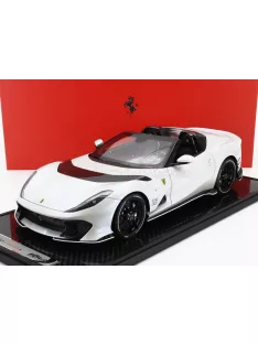   Bbr-Models - FERRARI 812 COMPETIZIONE A SPIDER N 16 PERSONAL CAR CHARLES LECLERC 2022 - CON VETRINA - WITH SHOWCASE BIANCO ONDA MARINA - MATT WHITE