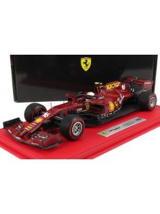   Bbr-Models - FERRARI F1  SF1000 TEAM SCUDERIA FERRARI N 16 8th TOSCANA GP MUGELLO 1000th GP FERRARI F1 2020 CHARLES LECLERC - CON VETRINA - WITH SHOWCASE MUGELLO RED