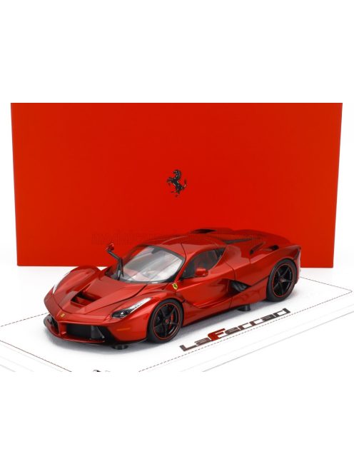 Bbr-Models - FERRARI LAFERRARI 2013 - ONE OFF SPECIAL PERSONAL CAR LEWIS HAMILTON - CON VETRINA - WITH SHOWCASE RED MET