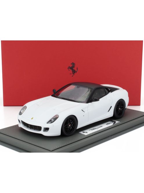 Bbr-Models - FERRARI 599 GTB FIORANO 2007 - F1 GEAR BOX - CAMBIO F1 - CON VETRINA - WITH SHOWCASE BIANCO OPACO - MATT WHITE BLACK