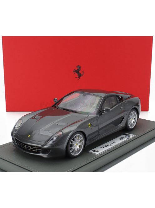 Bbr-Models - FERRARI 599 GTB FIORANO 2006 - MANUAL GEAR BOX - CAMBIO MANUALE - CON VETRINA - WITH SHOWCASE GRIGIO SILVERSTONE - GREY MET