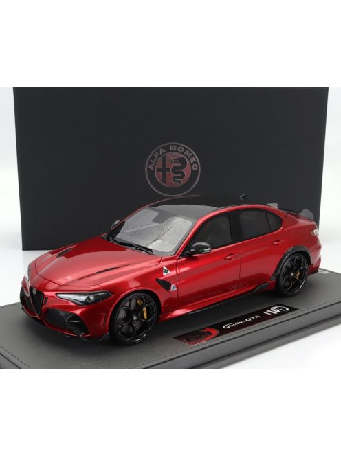 Bbr-Models - ALFA ROMEO GIULIA GTA 2020 - CON VETRINA - WITH SHOWCASE ROSSO GTA - RED MET