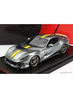   Bbr-Models - Ferrari 812 Competizione 2021 Grigio Coburn Yellow - Grey Met