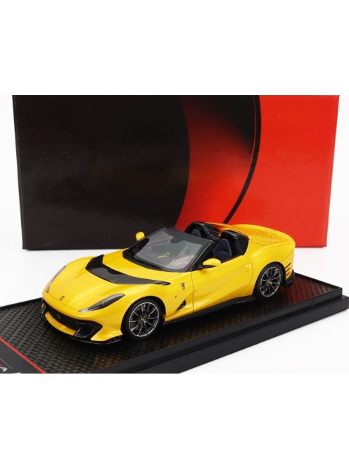 Bbr-Models - FERRARI 812 COMPETIZIONE A SPIDER 2022 - SILVER WHEELS GIALLO TRISTRATO - YELLOW MET