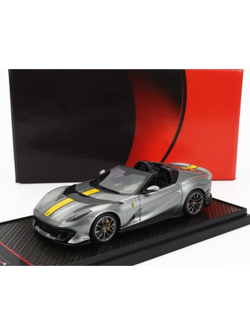 Bbr-Models - FERRARI 812 COMPETIZIONE A SPIDER 2022 GRIGIO COBURN - GREY MET YELLOW