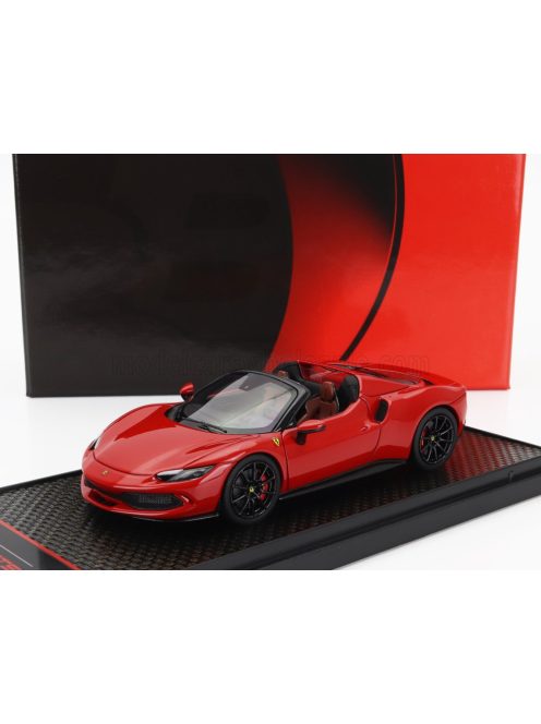 Bbr-Models - FERRARI 296 GTS SPIDER 2022 - BLACK WHEELS ROSSO CORSA 322 - RED