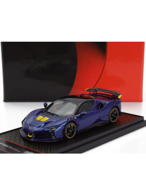 Bbr-Models - FERRARI SF90 XX STRADALE 2024 BLU TOUR DE FRANCE - BLUE  BLACK YELLOW